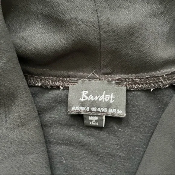 Bardot Black Sheer Wrap Long Sleeve Bodysuit - Picture 5 of 11